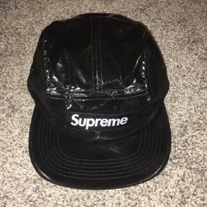 Supreme Coated Linen Camp Black Hat